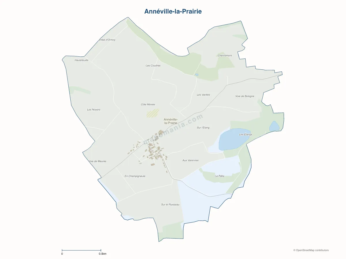 Carte de Annéville-la-Prairie à personnaliser