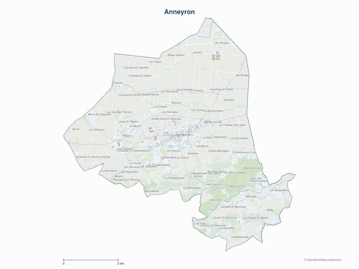 Carte de Anneyron à personnaliser