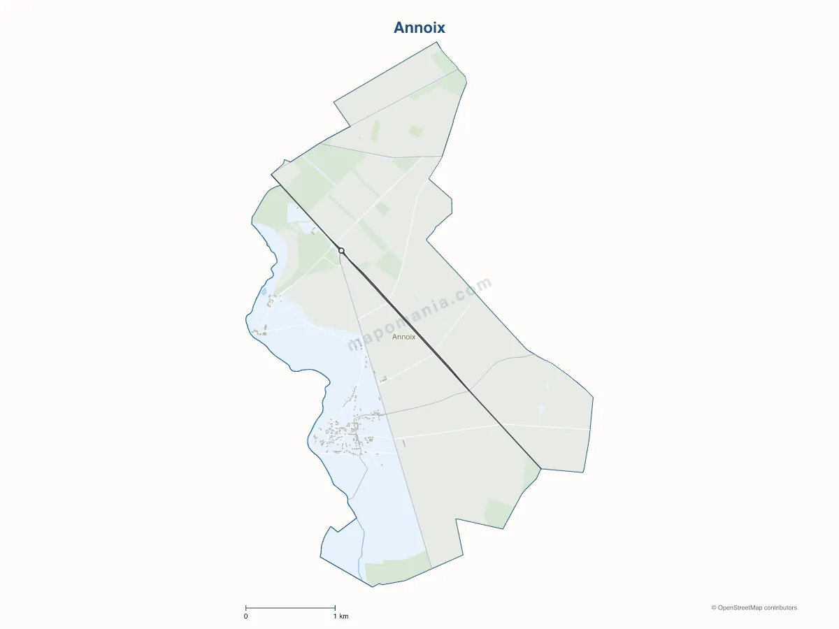 Carte de Annoix à personnaliser