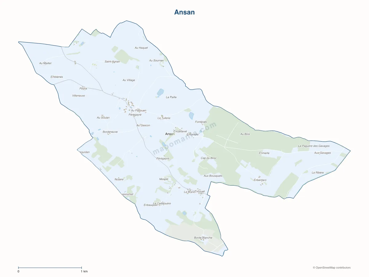 Carte de Ansan à personnaliser