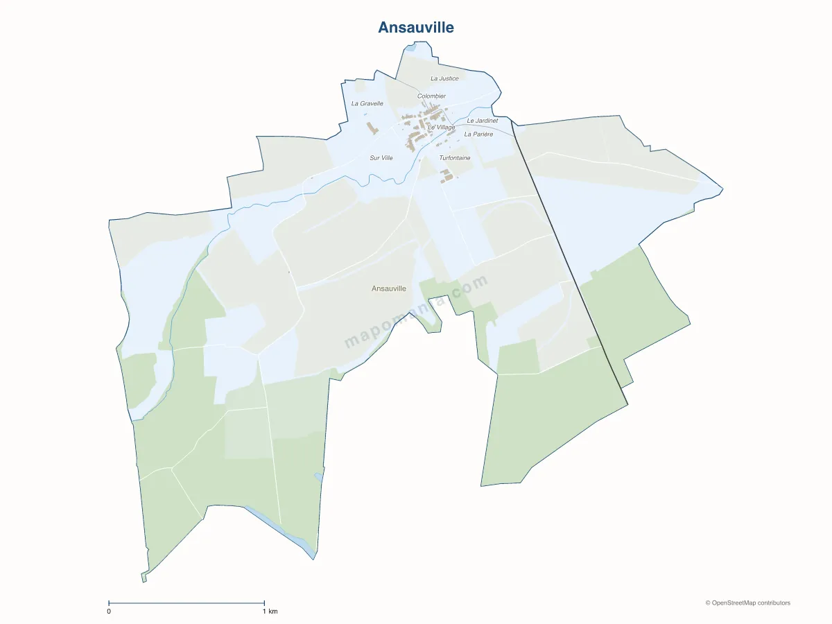Carte de Ansauville à personnaliser