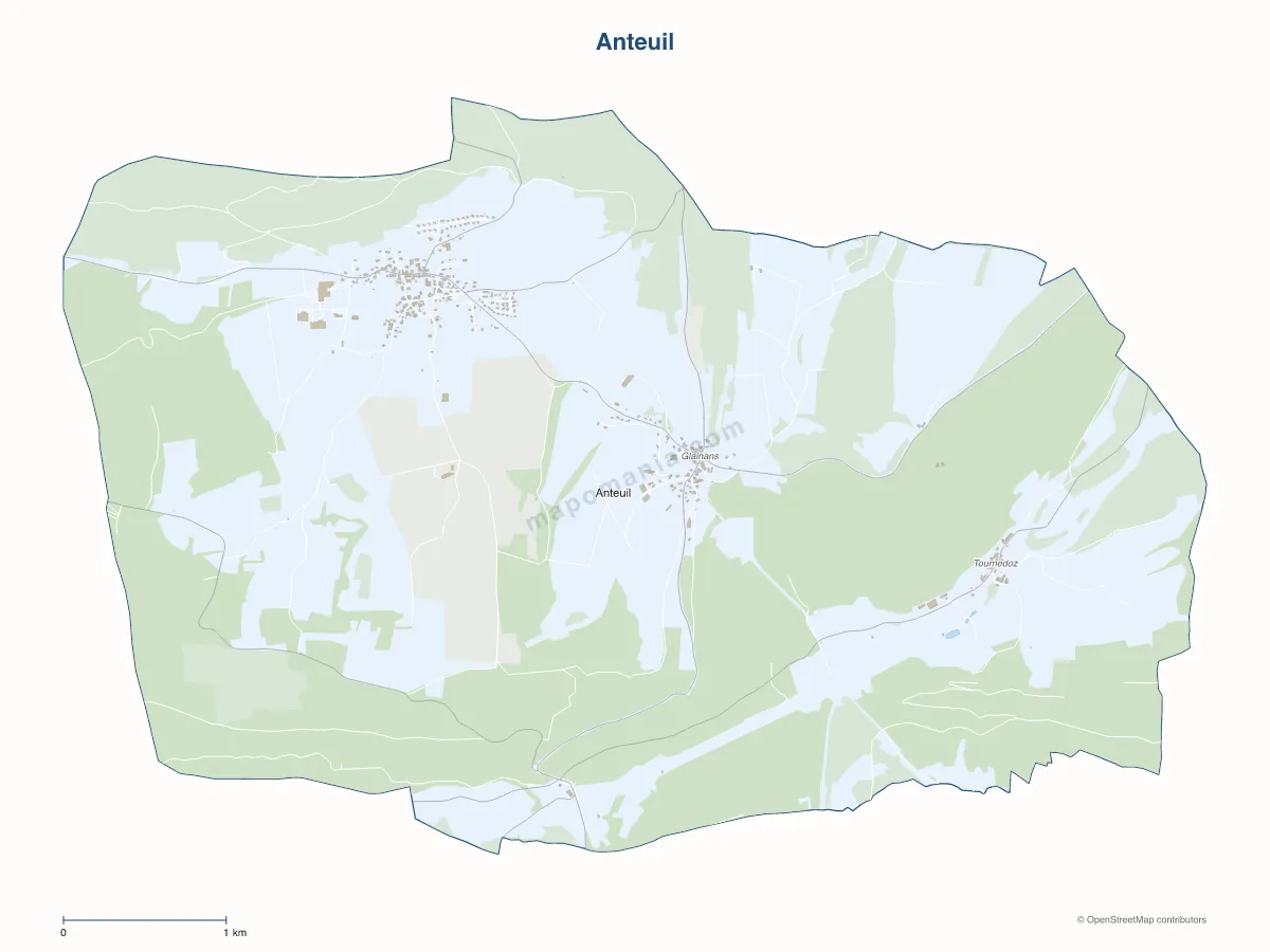 Carte de Anteuil à personnaliser