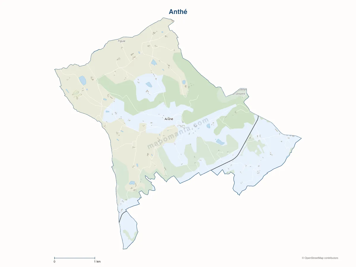 Carte de Anthé à personnaliser
