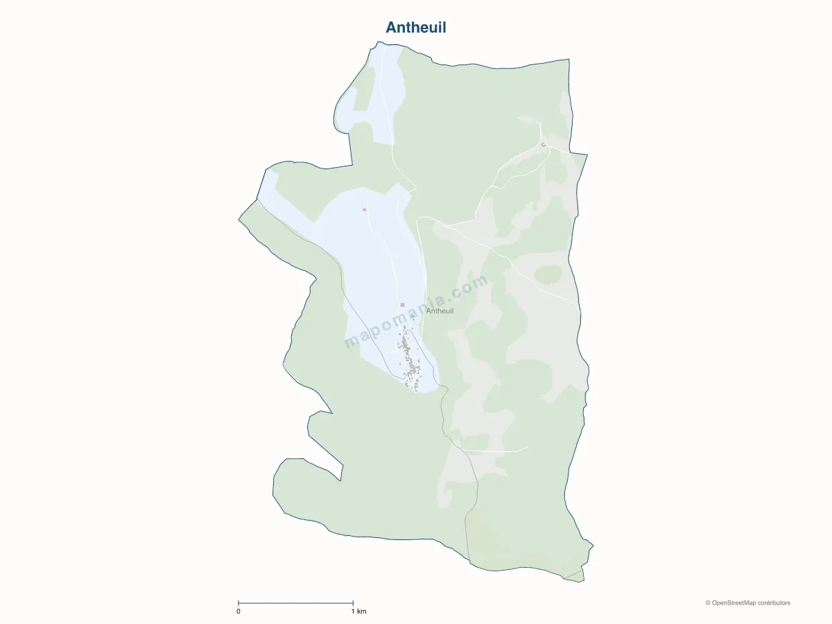 Carte de Antheuil à personnaliser