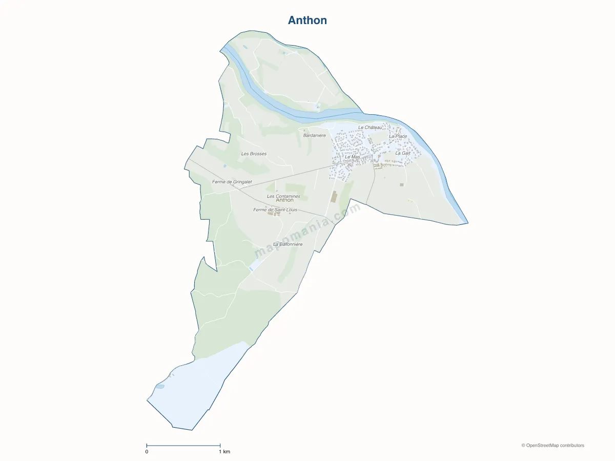 Carte de Anthon à personnaliser