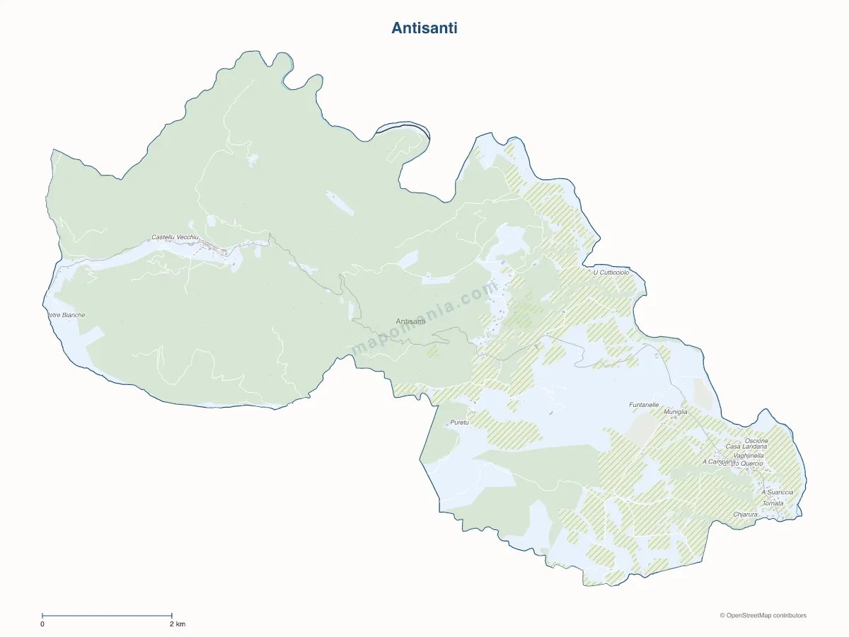 Carte de Antisanti à personnaliser