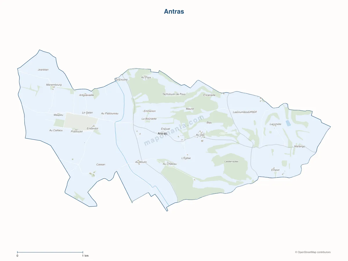 Carte de Antras à personnaliser
