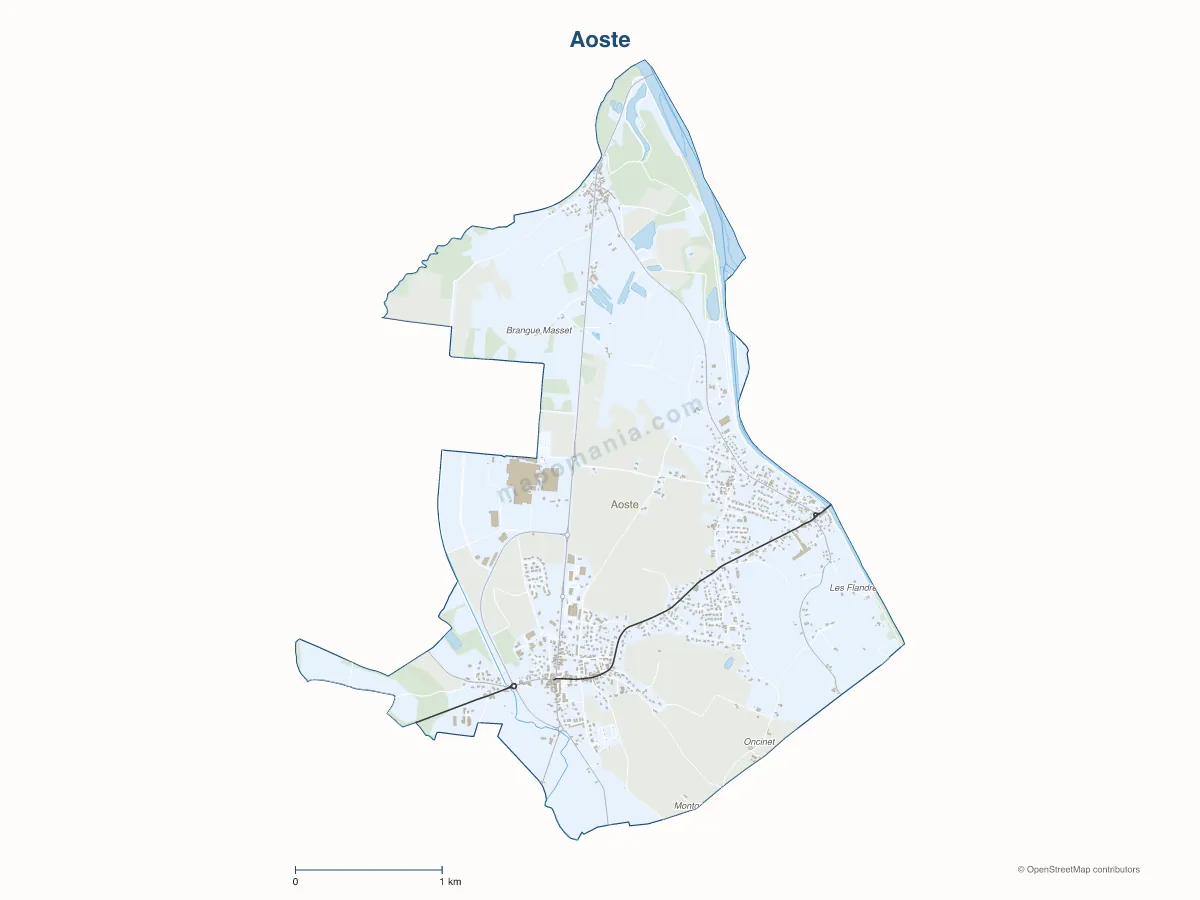 Carte de Aoste à personnaliser