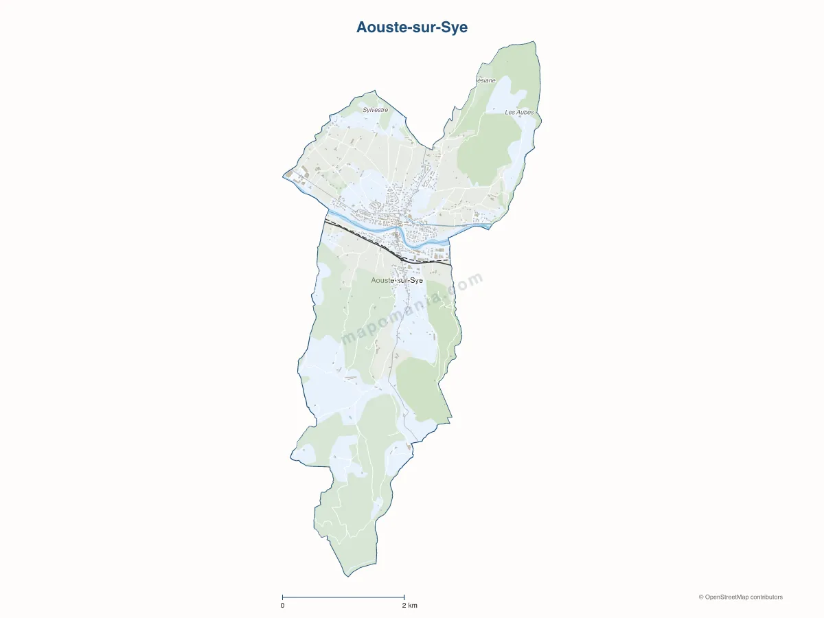 Carte de Aouste-sur-Sye à personnaliser