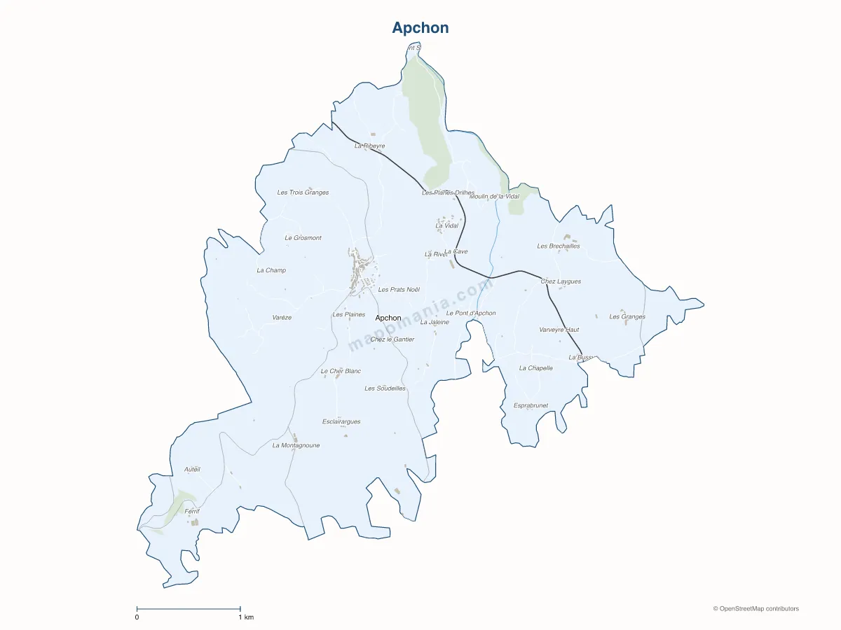 Carte de Apchon à personnaliser