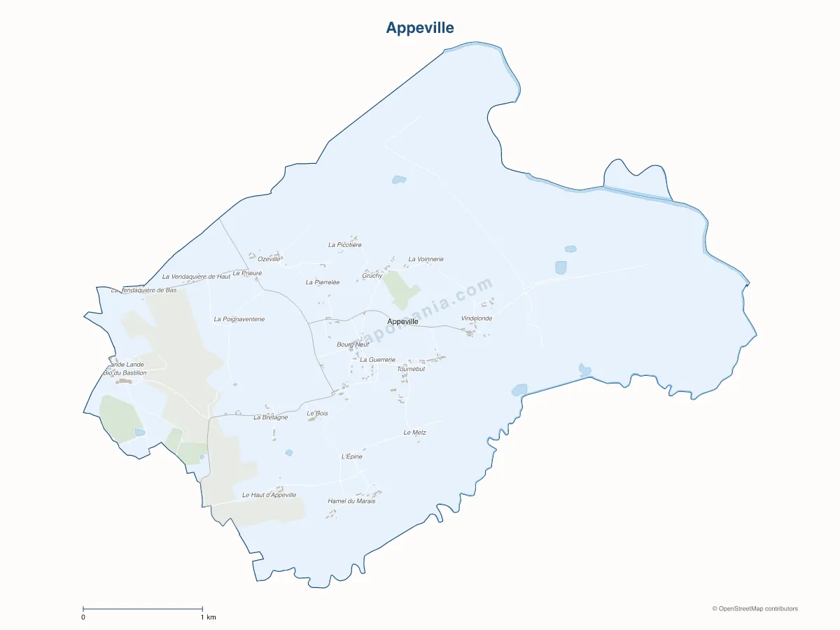 Carte de Appeville à personnaliser