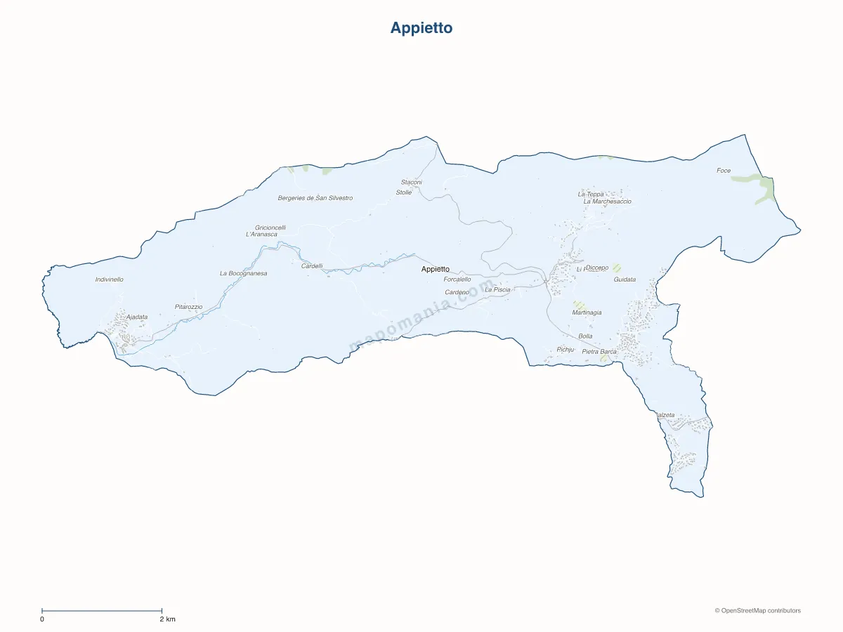 Carte de Appietto à personnaliser