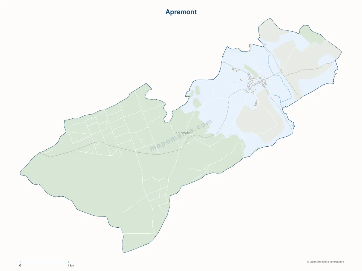 Carte de Apremont à personnaliser