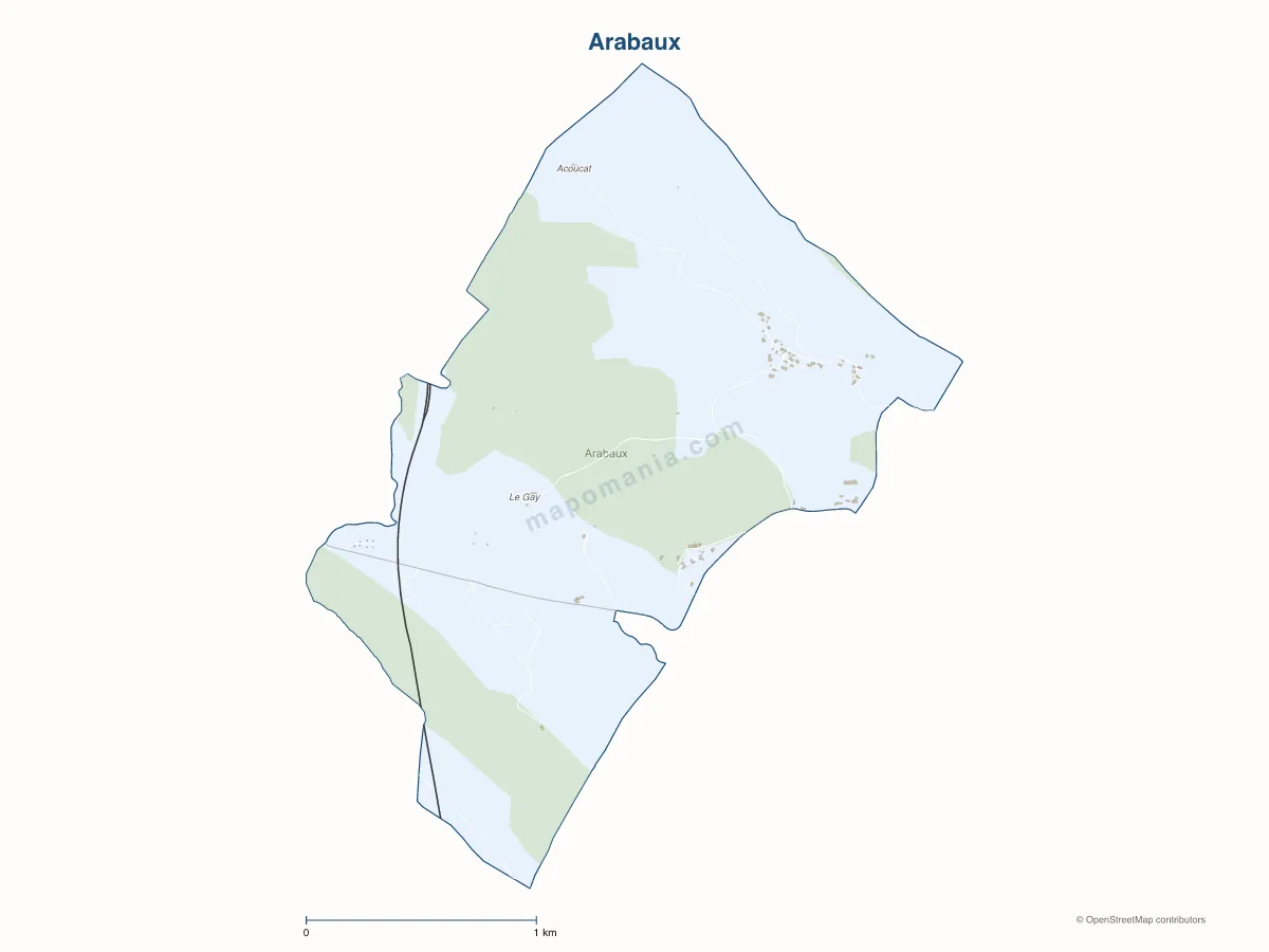 Carte de Arabaux à personnaliser