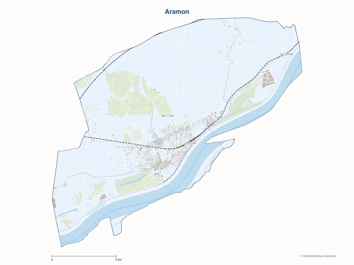 Carte de Aramon à personnaliser