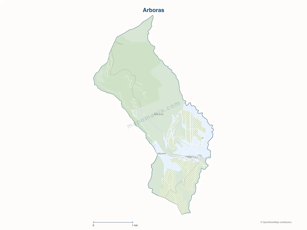 Carte de Arboras à personnaliser