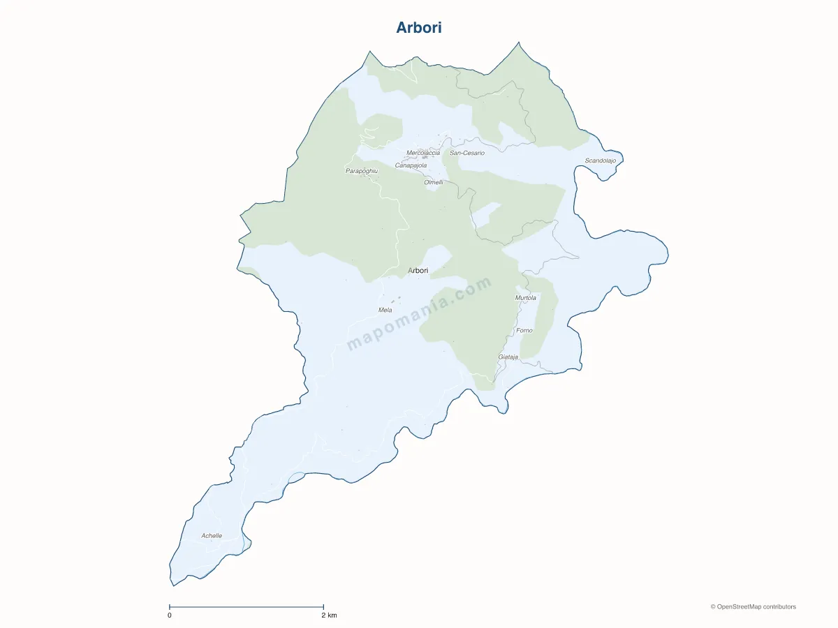 Carte de Arbori à personnaliser