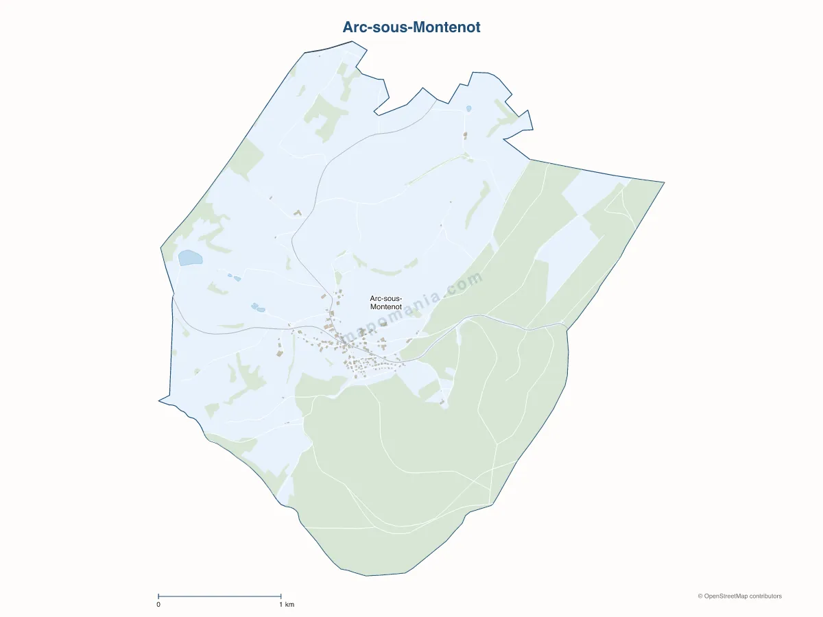 Carte de Arc-sous-Montenot à personnaliser