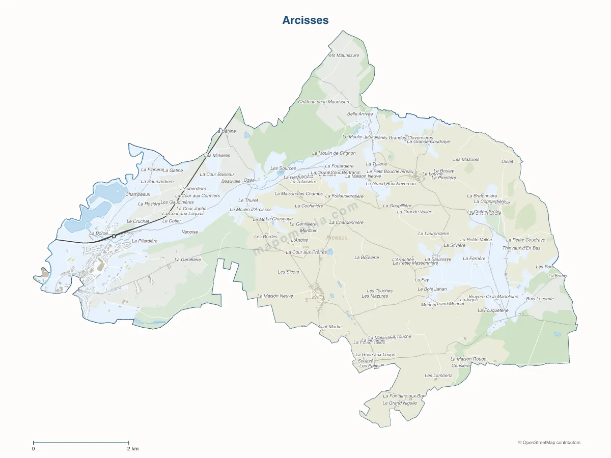 Carte de Arcisses à personnaliser