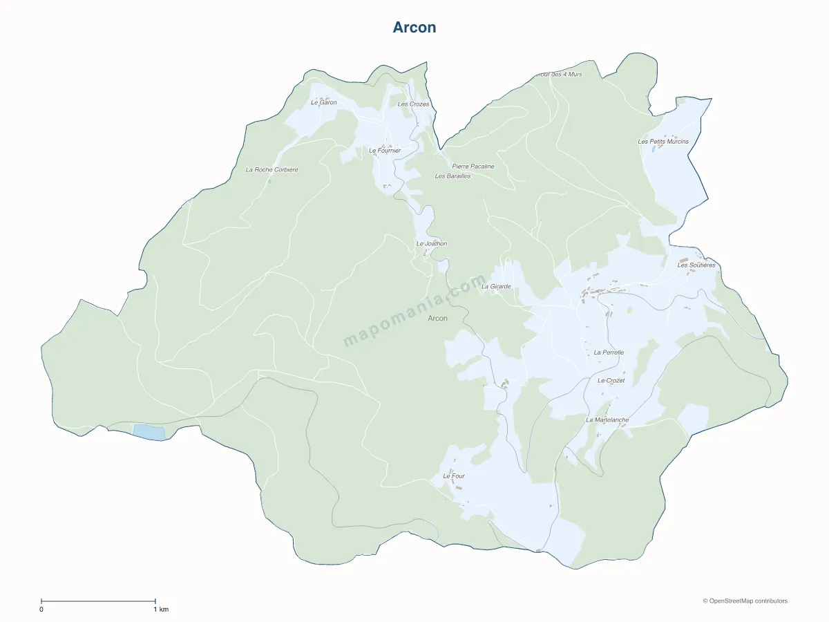 Carte de Arcon à personnaliser