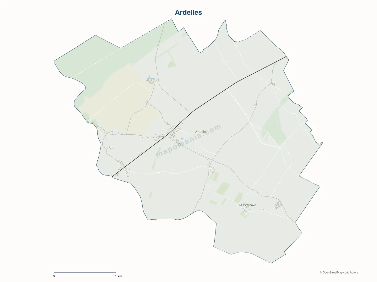 Carte de Ardelles à personnaliser
