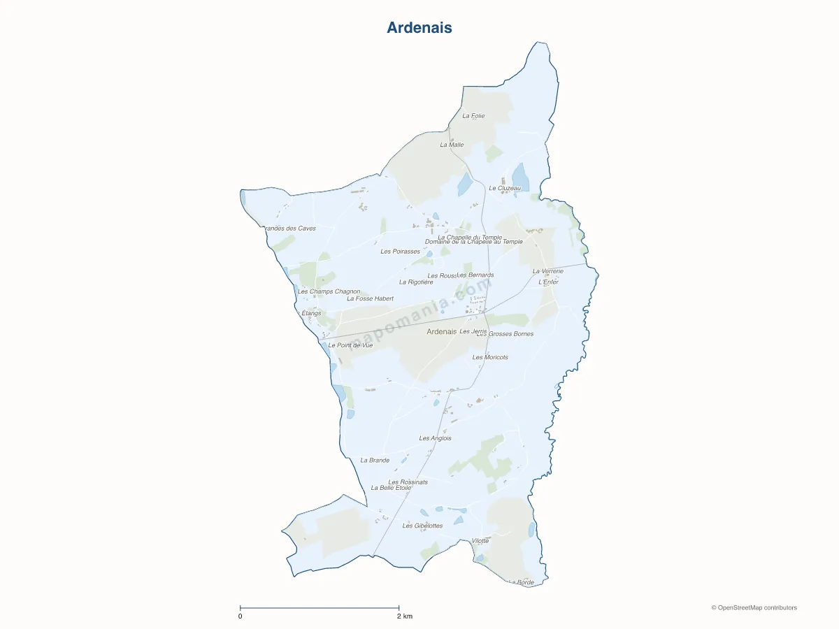 Carte de Ardenais à personnaliser