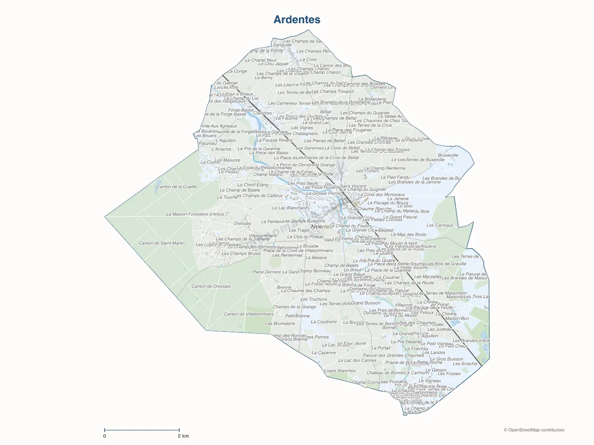 Carte de Ardentes à personnaliser