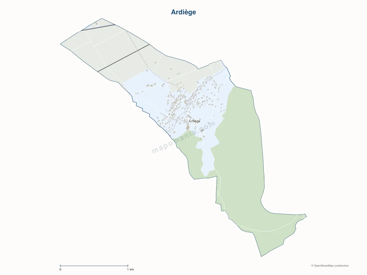 Carte de Ardiège à personnaliser