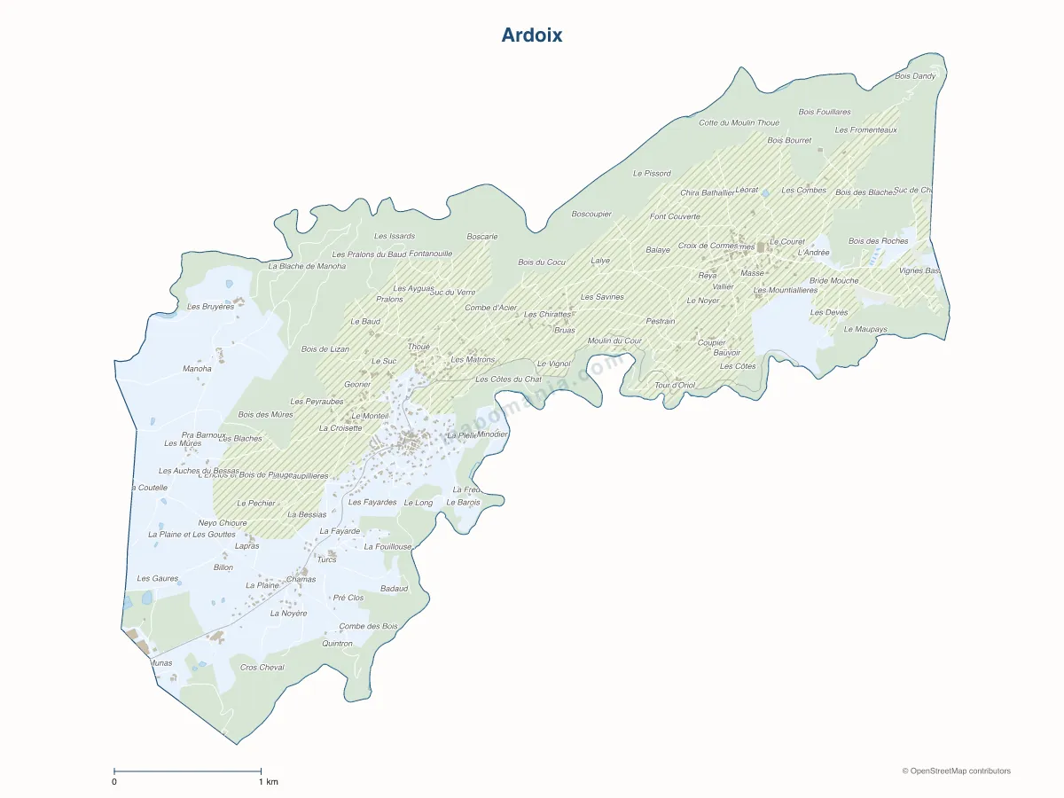 Carte de Ardoix à personnaliser