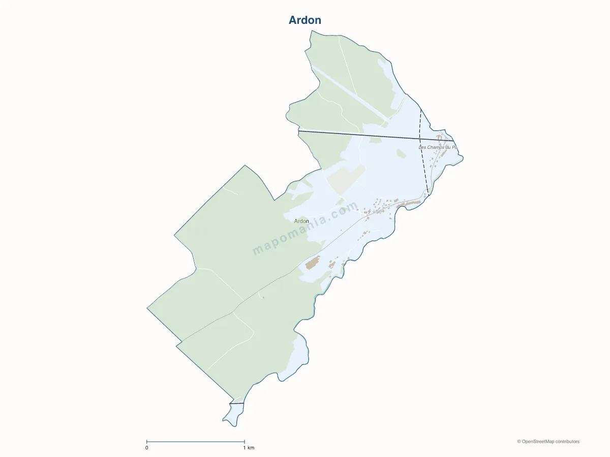 Carte de Ardon à personnaliser