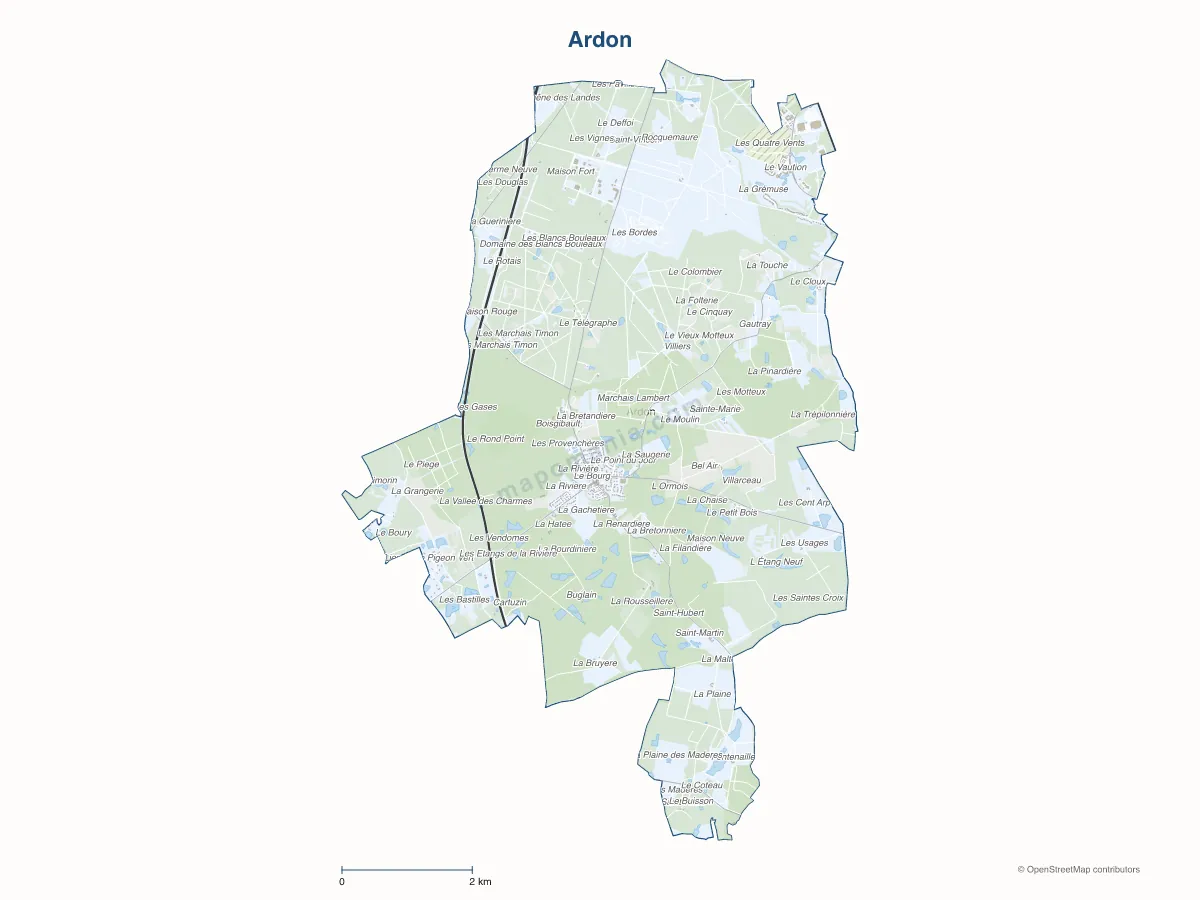 Carte de Ardon à personnaliser