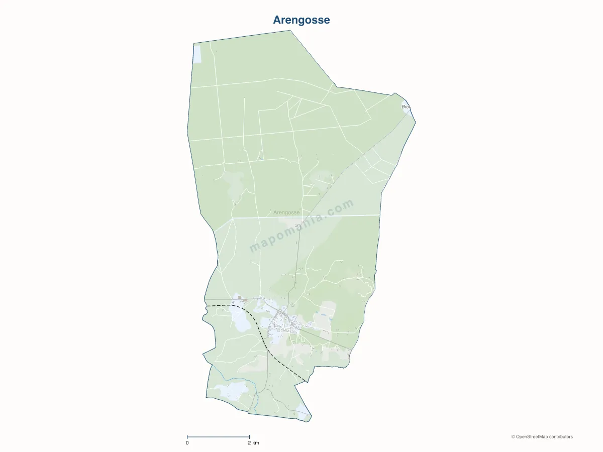 Carte de Arengosse à personnaliser