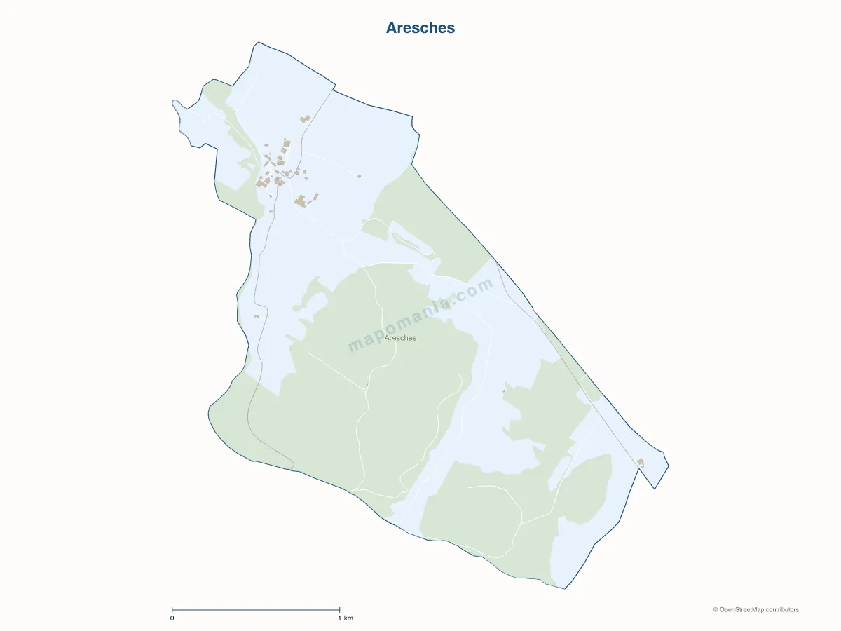 Carte de Aresches à personnaliser