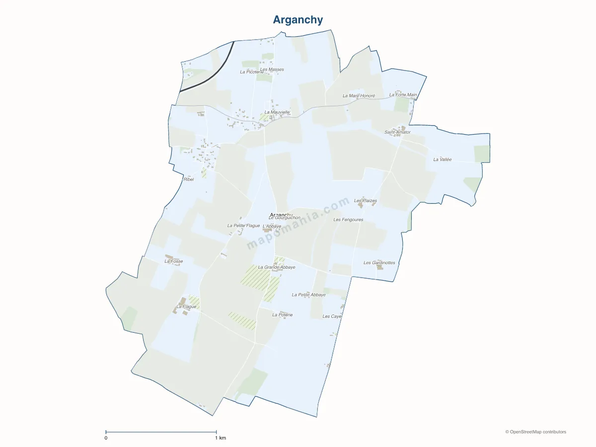 Carte de Arganchy à personnaliser