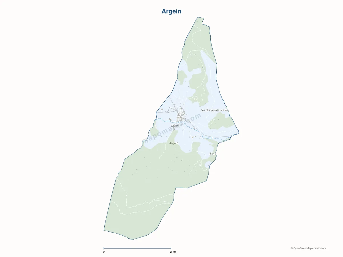 Carte de Argein à personnaliser