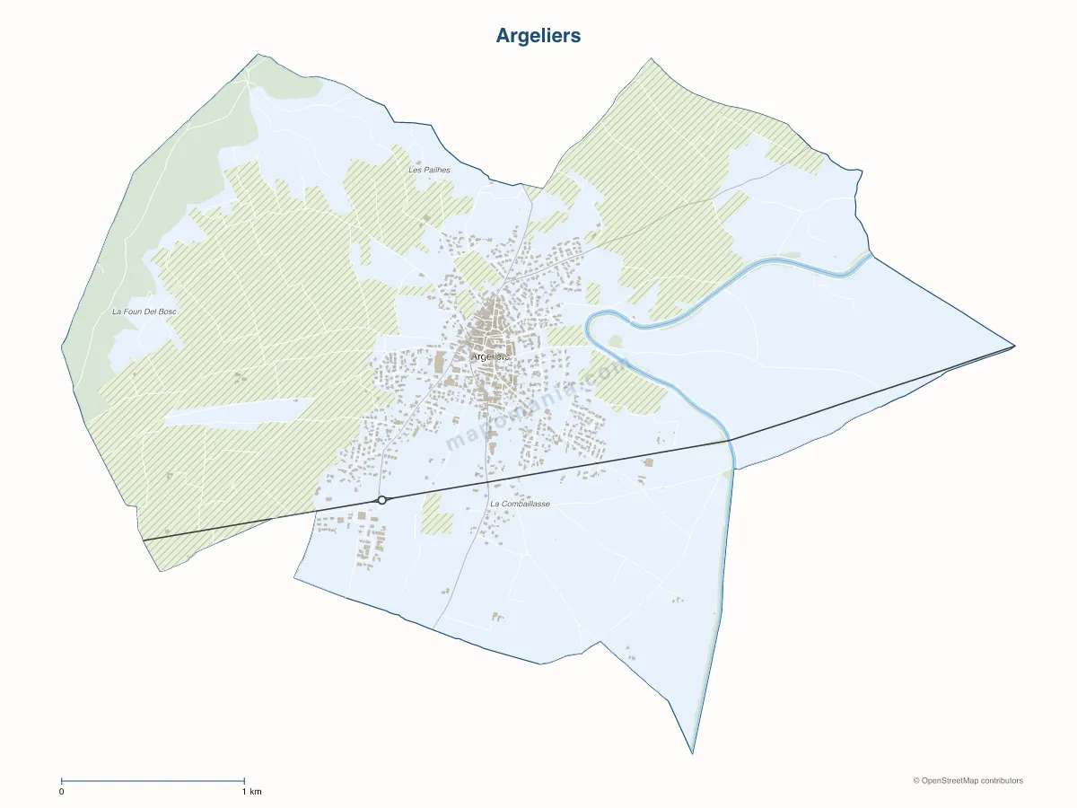 Carte de Argeliers à personnaliser