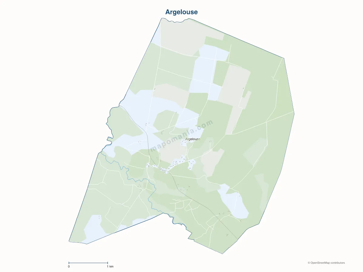 Carte de Argelouse à personnaliser