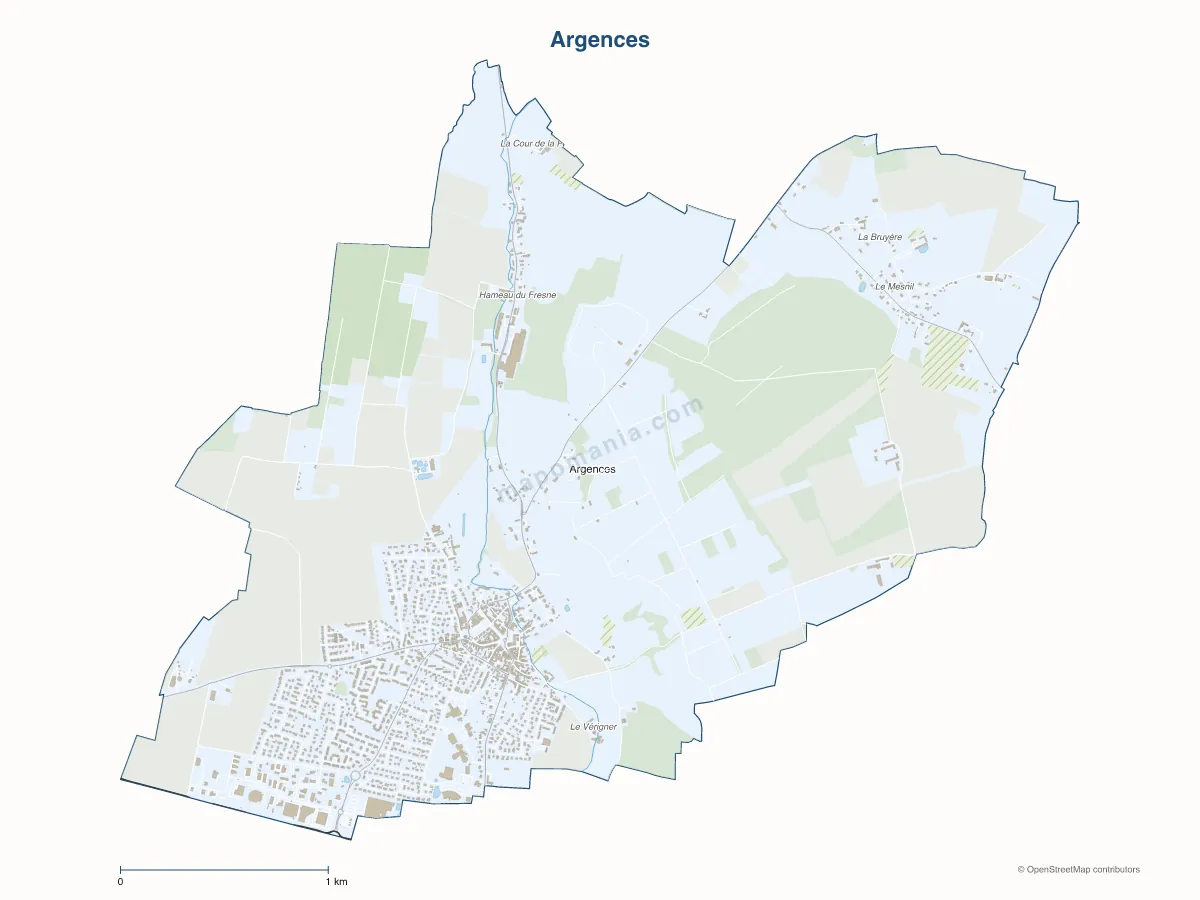 Carte de Argences à personnaliser