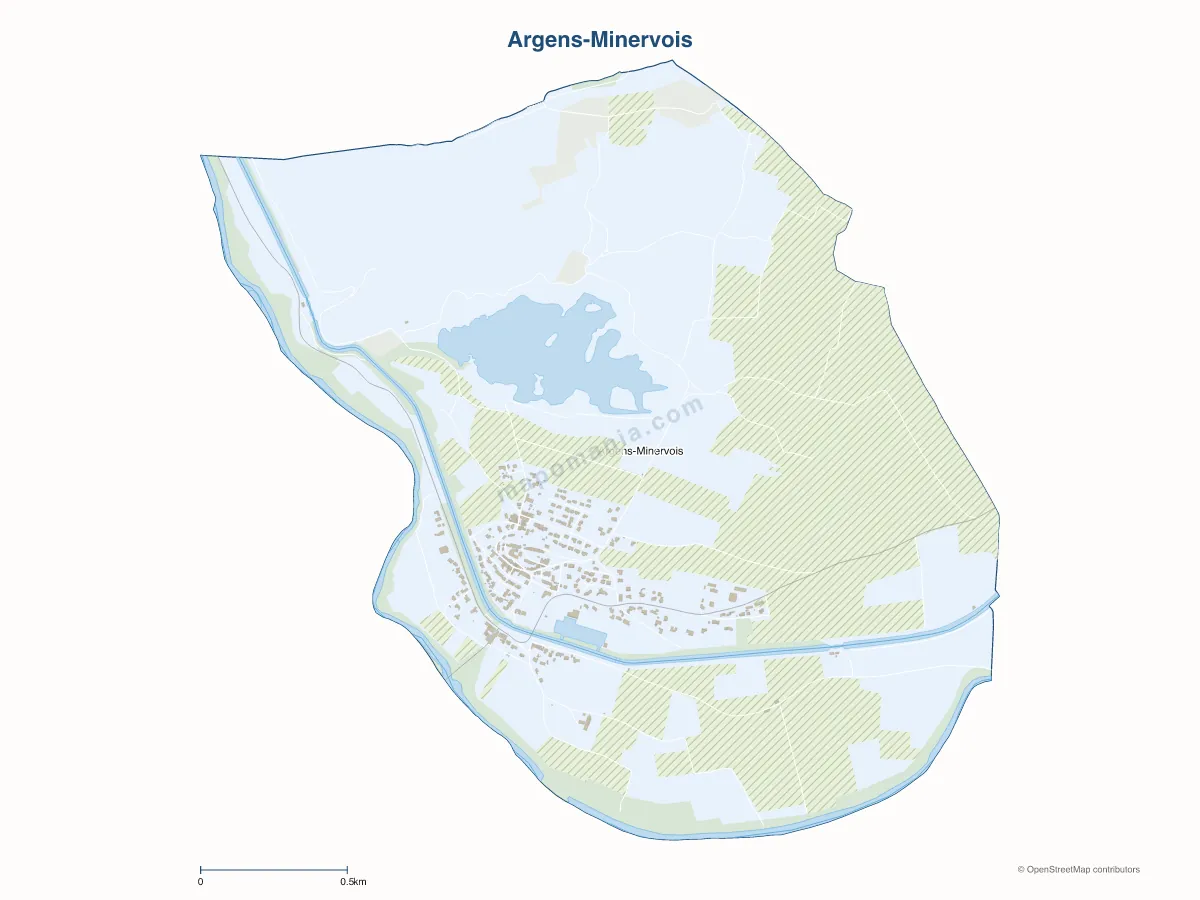 Carte de Argens-Minervois à personnaliser
