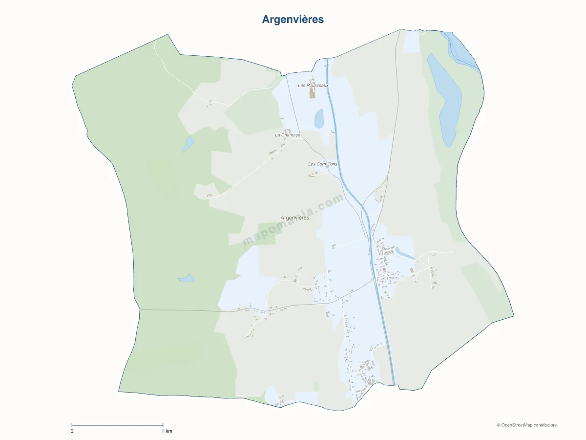 Carte de Argenvières à personnaliser