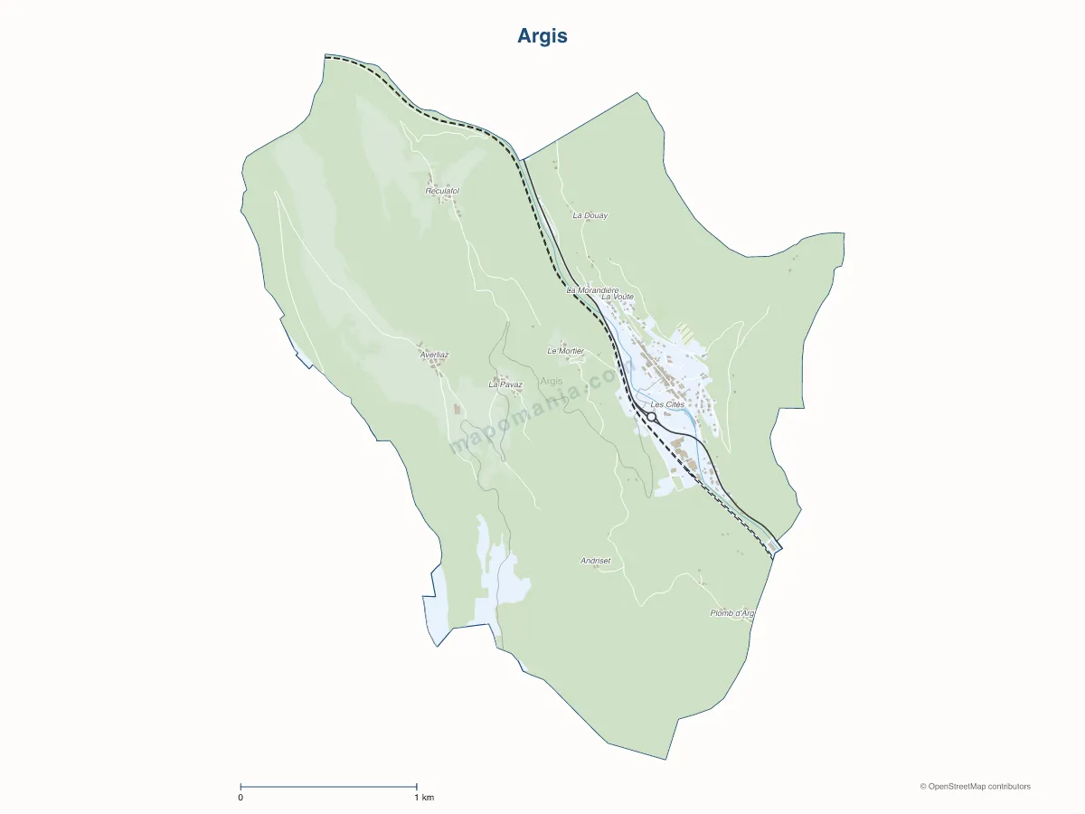 Carte de Argis à personnaliser