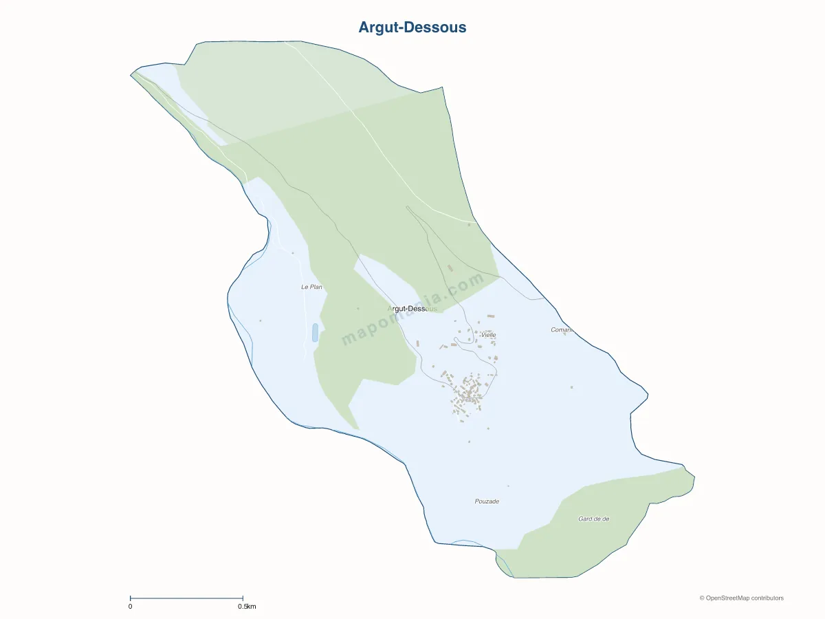Carte de Argut-Dessous à personnaliser