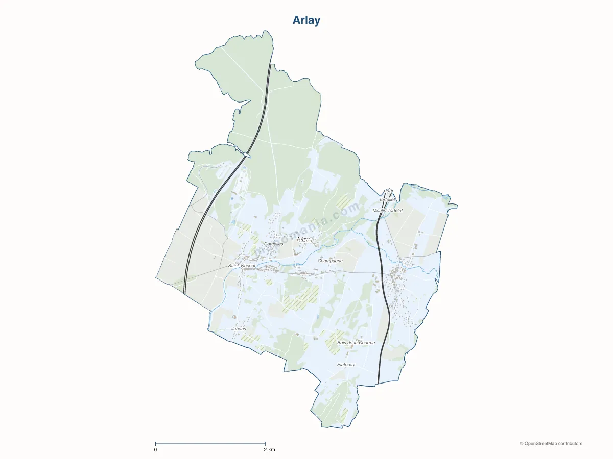 Carte de Arlay à personnaliser