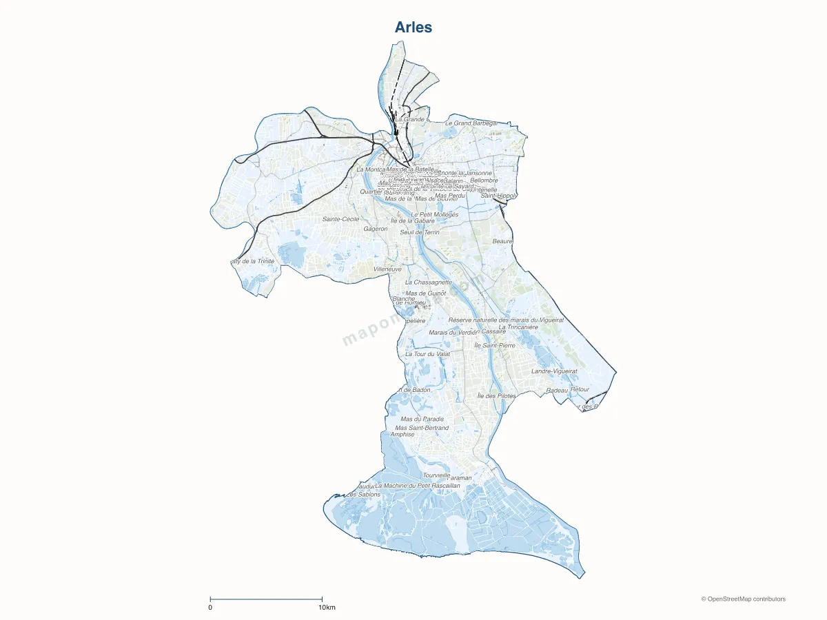 Carte de Arles à personnaliser