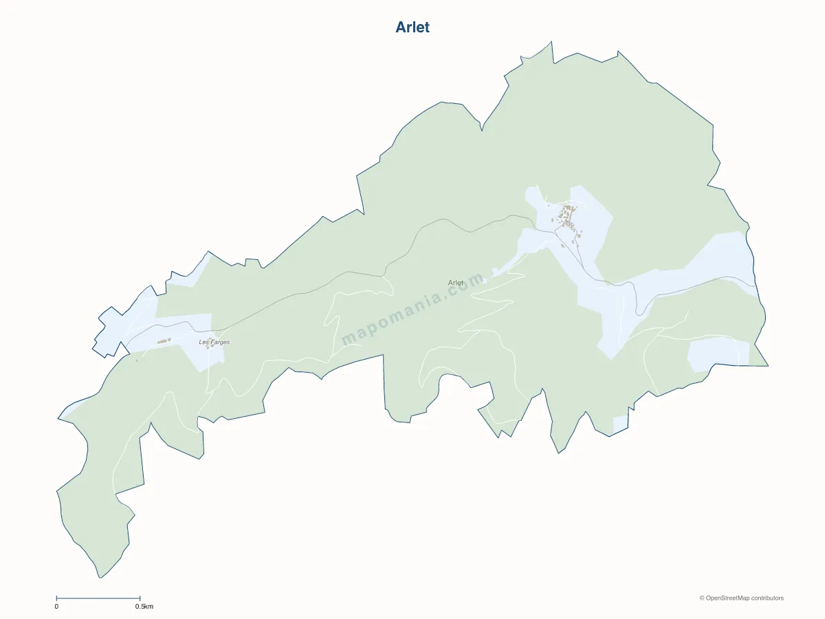 Carte de Arlet à personnaliser