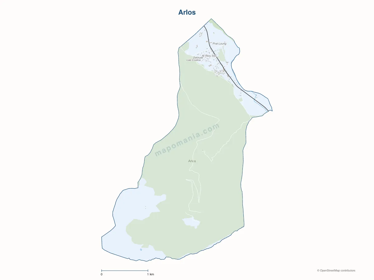 Carte de Arlos à personnaliser