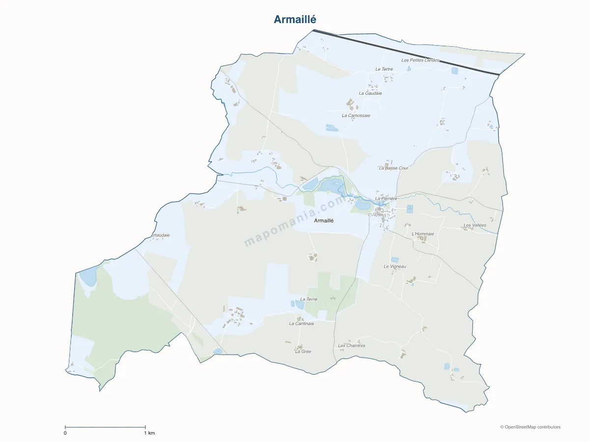 Carte de Armaillé à personnaliser