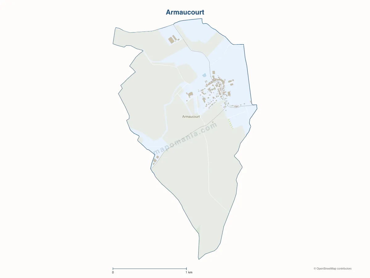 Carte de Armaucourt à personnaliser