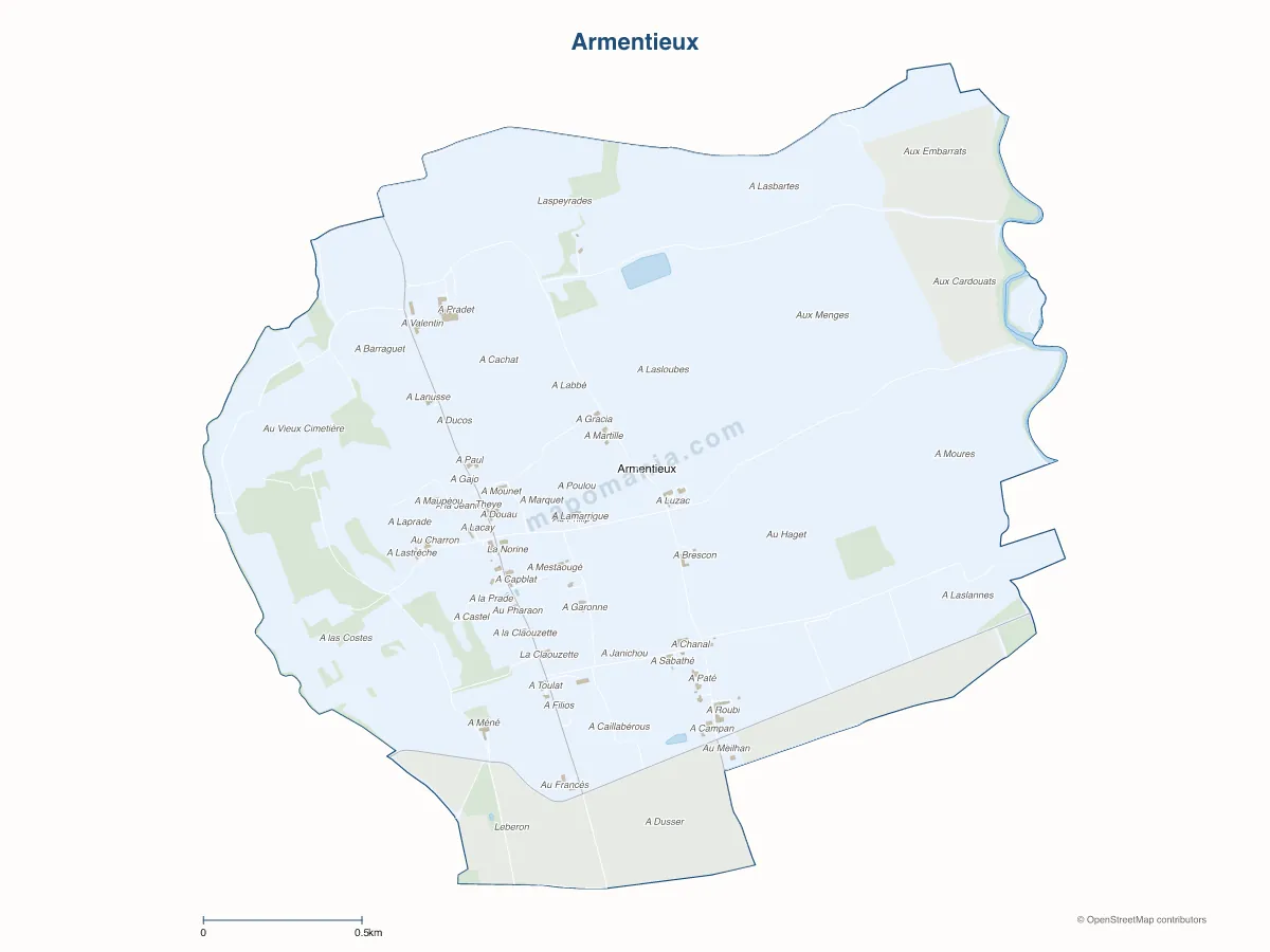 Carte de Armentieux à personnaliser