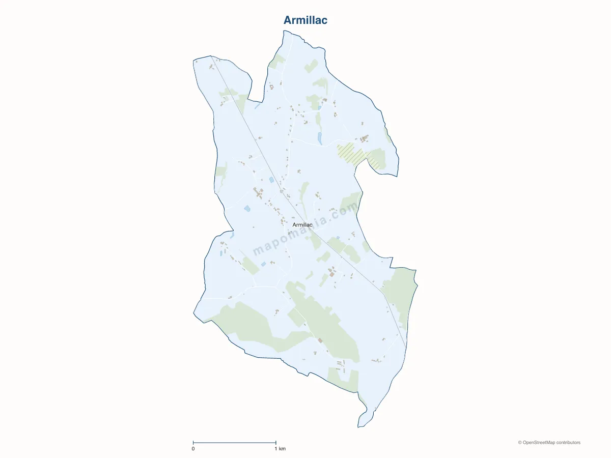 Carte de Armillac à personnaliser